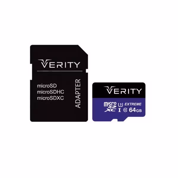 کارت حافظه Verity  4K   U3 سرعت 80MBps ظرفیت 64 گیگابایت