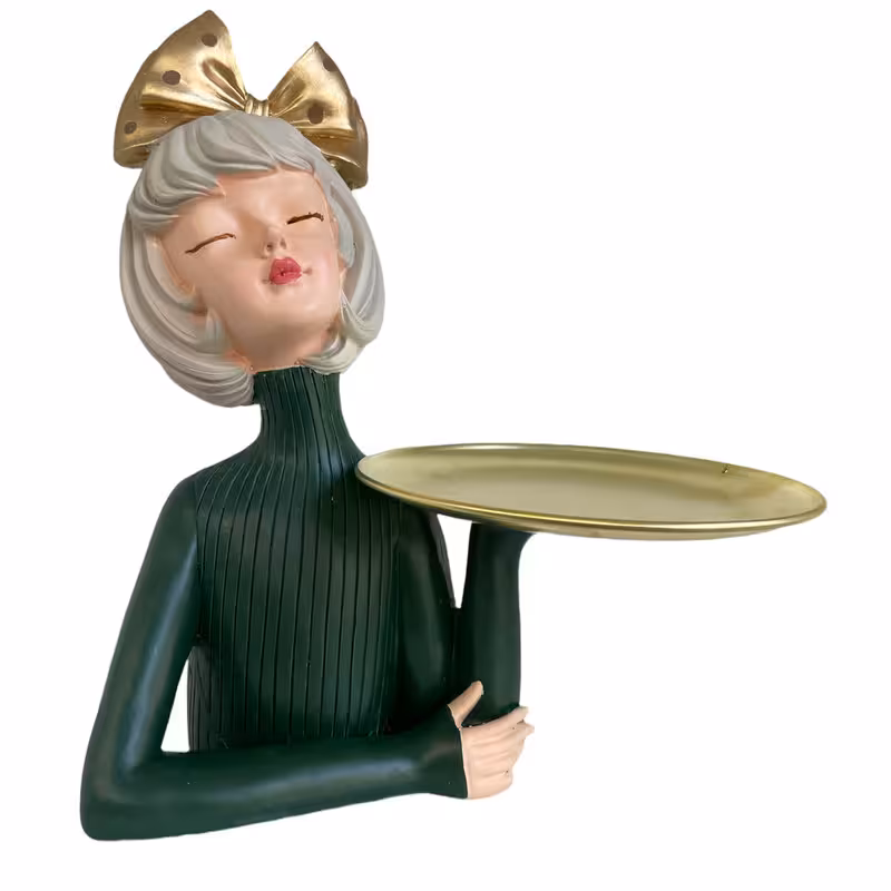 مجسمه دختر سینی به دست کد 1