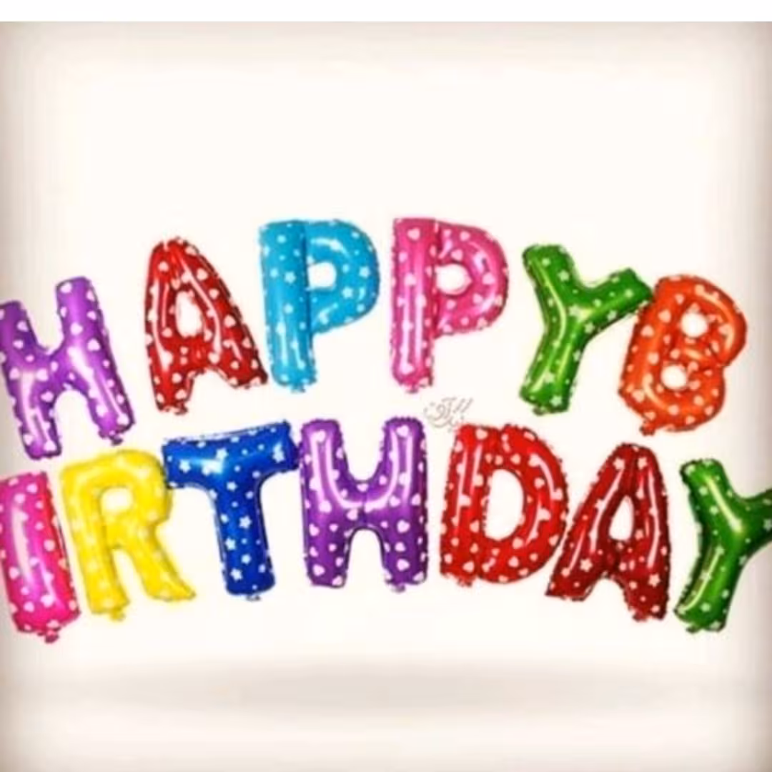 بادکنک فویلی  هپی برث دیhappy birthday (13تیکه)(تنوع رنگ)