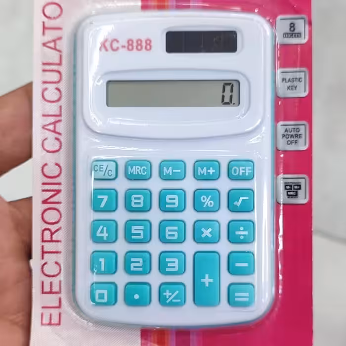 ماشین حساب کوچک پاستلی پک بندی شده ( خرید عمده و تکی ماشین حساب گناوه مارکت )1