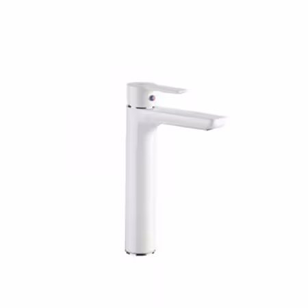 شیر روشویی پایه بلند سفید KWC مدل ریتا