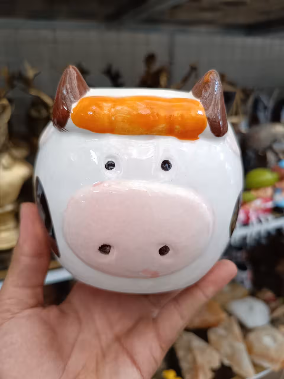 گلدان عروسکی مدل گاو