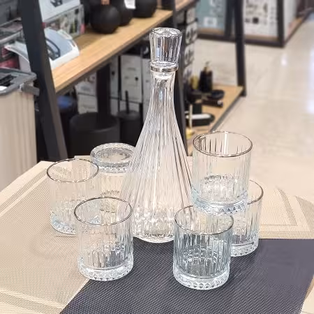 ست تنگ و لیوان 7 پارچه رزهوم ترکیه کد ROZE_HOME