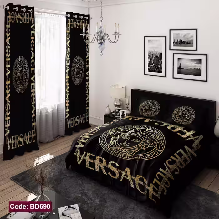 روتختی مشکی طرح ورساچه کد BD690