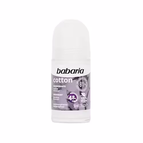 مام ضد تعریق دئودورانت باباریا مدل COTTON  عصاره پنبه و کتان حجم 50 میل