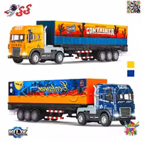 ماکت فلزی تریلی اسکانیا به همراه کانتینر درب بازشو SCANIA Metal 8005