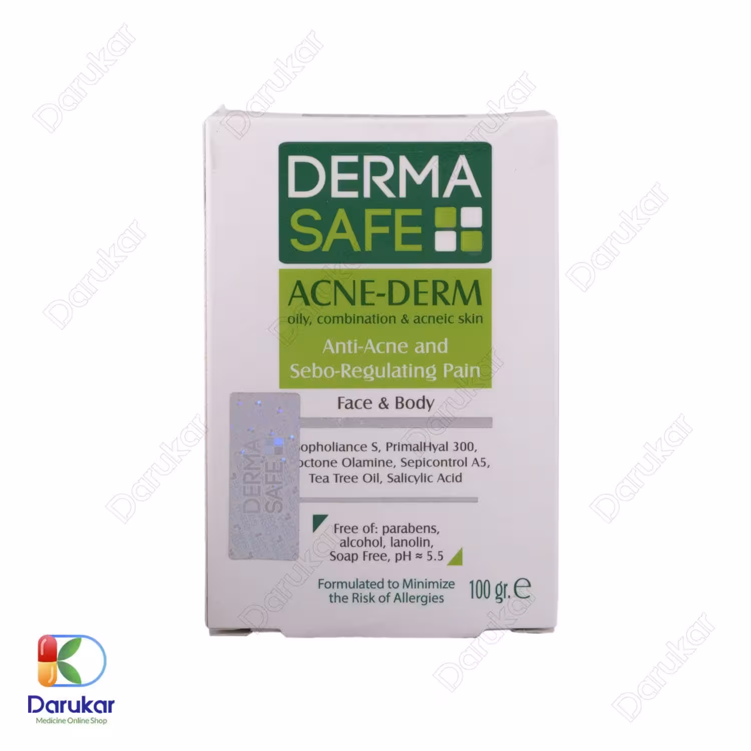 پن پوست های چرب، مختلط و دارای آکنه درماسیف