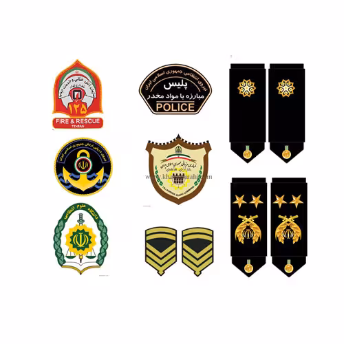 برچسب حرارتی طرح پکیج آرم نظامی (کد72)