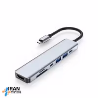هاب 7 پورت USB-C 3.0 مدل YG-2121 با پشتیبانی از نمایش 4K