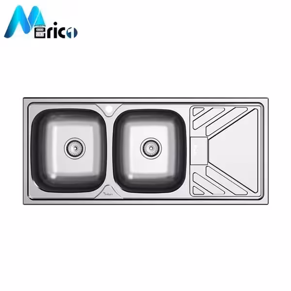 سینک میلان کد 7014 توکار دو لگنه