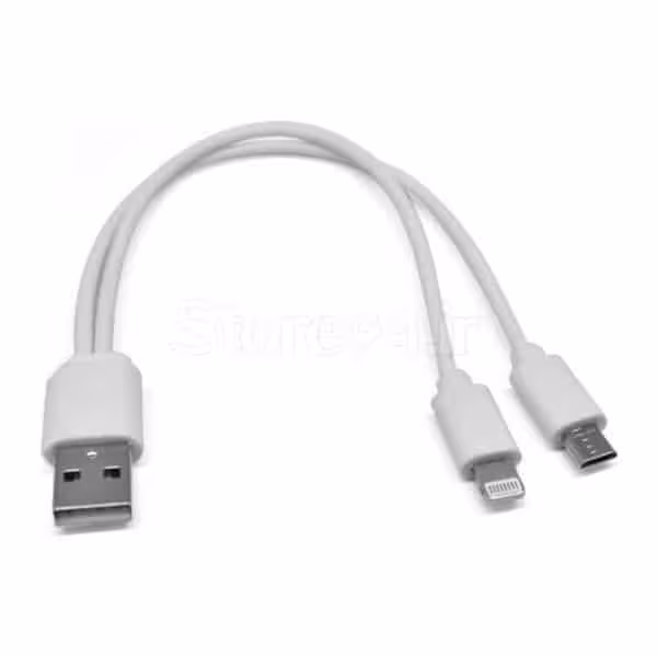 کابل تبدیل USB به microUSB و لایتنینگ تسکو مدل TC-A28 طول 0.2 متر