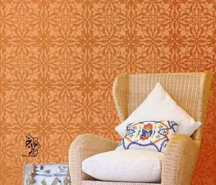 شابلون دیواری طرح کاشی کد 595