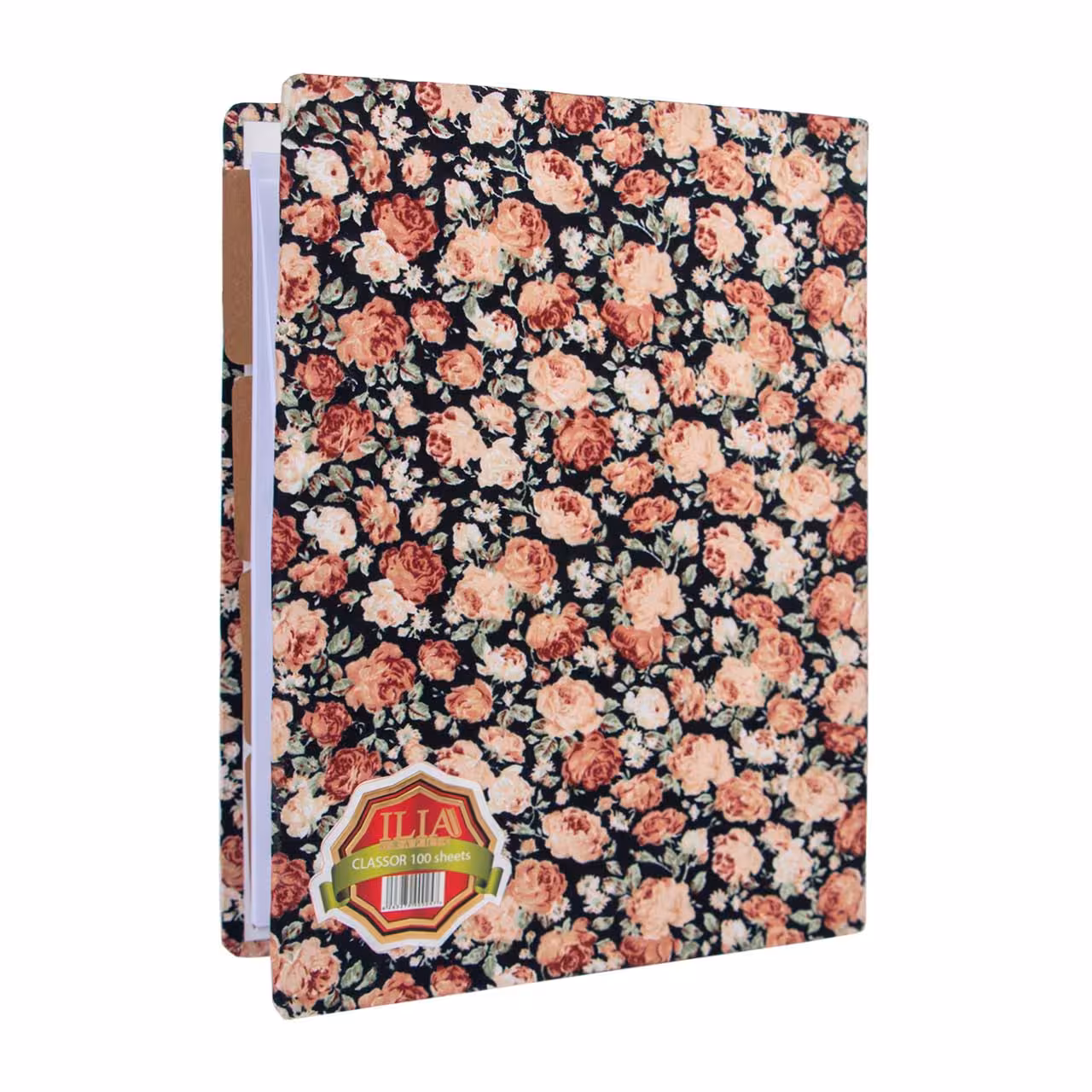 دفتر کلاسوری ایلیا طرح گل دار 100 برگ