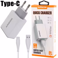 آداپتور شارژ با کابل Type C فست QC3.0 Arson AN-W3A