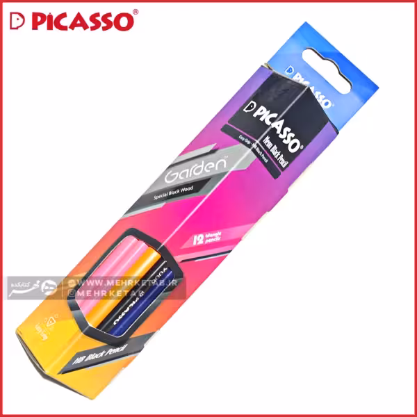 مداد تحریر پیکاسو سه وجهی با چوب مشکی picasso classic black wood pencil