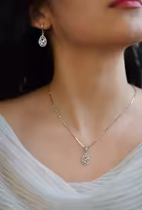 نیمست باگت نقره جواهری کد 00469