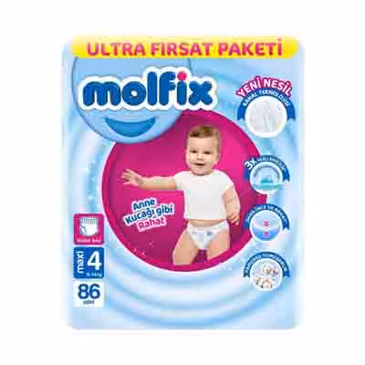 پوشک شورتی مولفیکس Molfix آوانتاژ سایز 4 (86 عددی)