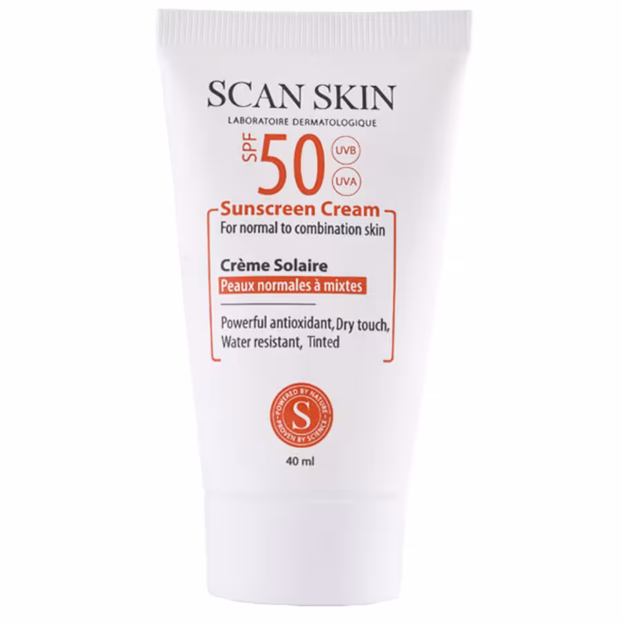 اسکن اسکین کرم ضد آفتاب رنگی SPF50 مخصوص پوست نرمال و مختلط 40 میلی لیتر  - داروکاو
