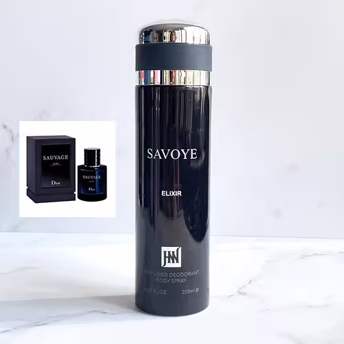 اسپری بدن ضد تعریق جانوین رایحه ادکلن دیور ساواج (ساوج) الکسیر | Dior Sauvage Elixir حجم 200 میل