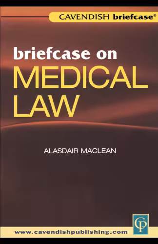 خرید و دانلود نسخه کامل کتاب Medical Law (Briefcase Series)