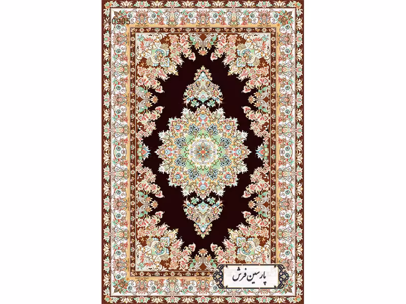 خرید نخ و نقشه فرش زیرپایی دستبافت - کد NZ2822