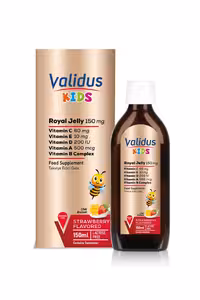 شربت ژل رویال بچه گانه Validus با طعم توت فرنگی