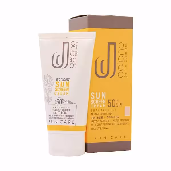 کرم ضد آفتاب رنگی دلانو مناسب پوست های دارای لک DELANO BIO TACHES SPF 50 50 ML