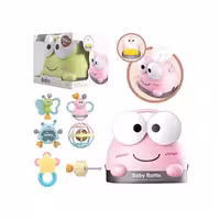 پک جغجغه نوزاد طرح قورباغه بسته 6 عددی