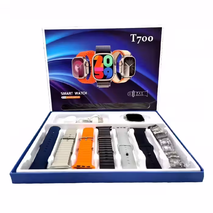 ساعت هوشمند 7 بند با بند فلزی مدل T700