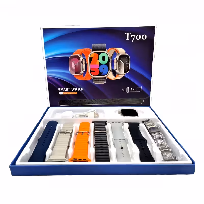 ساعت هوشمند 7 بند با بند فلزی مدل T700