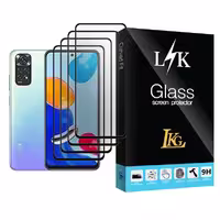 محافظ صفحه نمایش ال کا جی مدل LK Glass MIX004 مناسب برای گوشی موبایل شیائومی Redmi Note 11 بسته چهار عددی