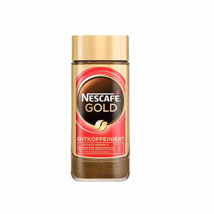 قهوه فوری گلد بدون کافئین نسکافه Nescafé Gold Entkoffeiniert وزن 100 گرم