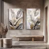 تابلو برگ موز هنر دست 60*90 کد 740