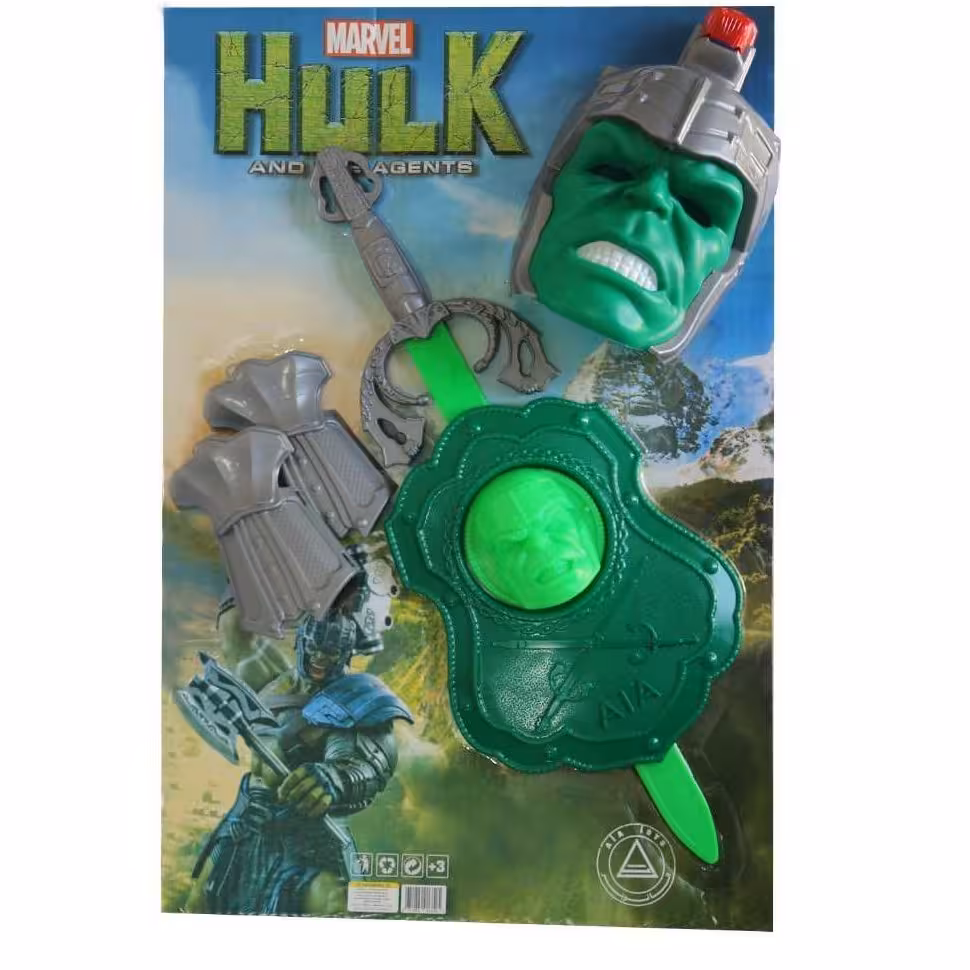 مجموعه وسایل شمشیر سپر هالک مدل آتاتویز بدون ماسک