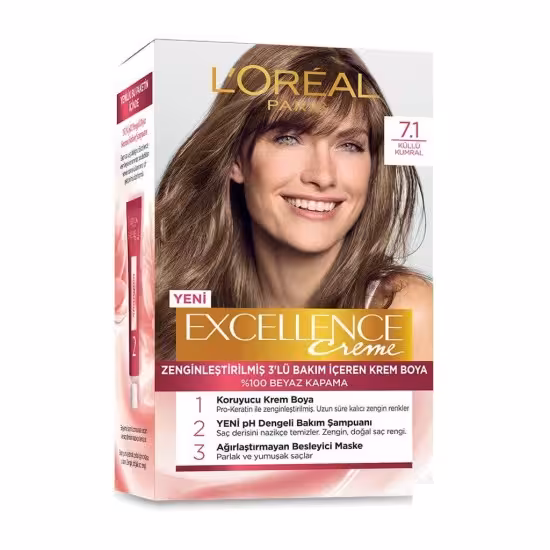 کیت رنگ مو لورال LOREAL EXCELLENCE شماره 7.1