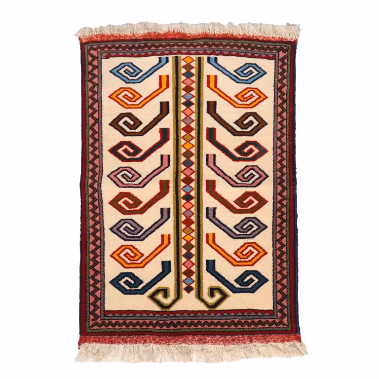 فرش دستباف یک متری مدل ترکمن کد 40201256