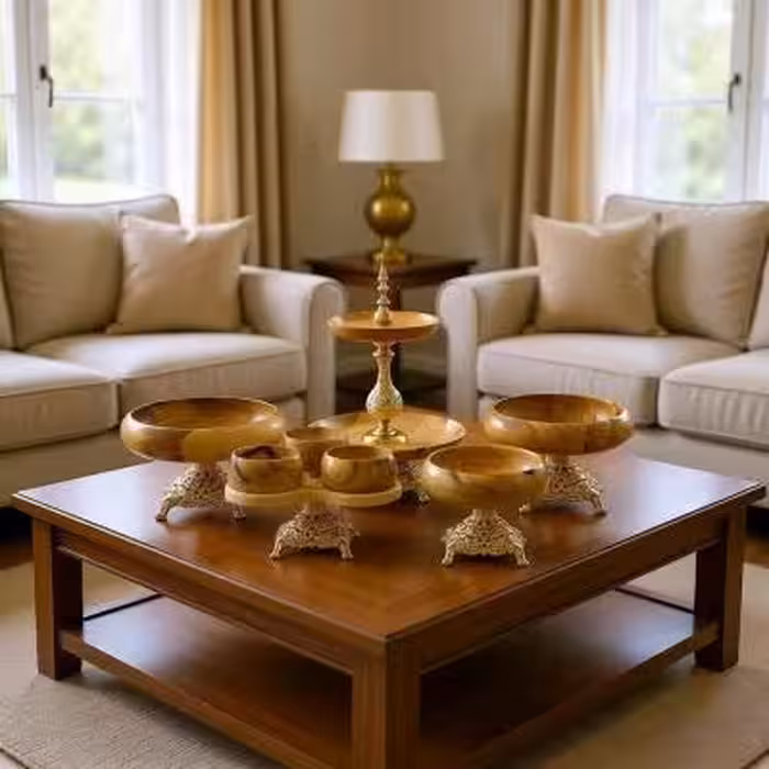 ست پذیرایی چوب گردو نسکافه ای