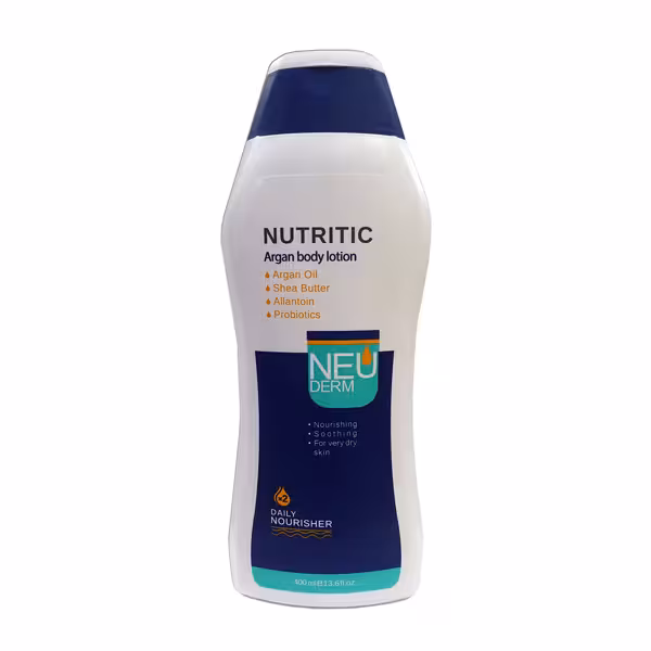 لوسیون بدن نوتریتیک آرگان پوست خیلی خشک نئودرم|Neuderm argan body lotion for very dry skin