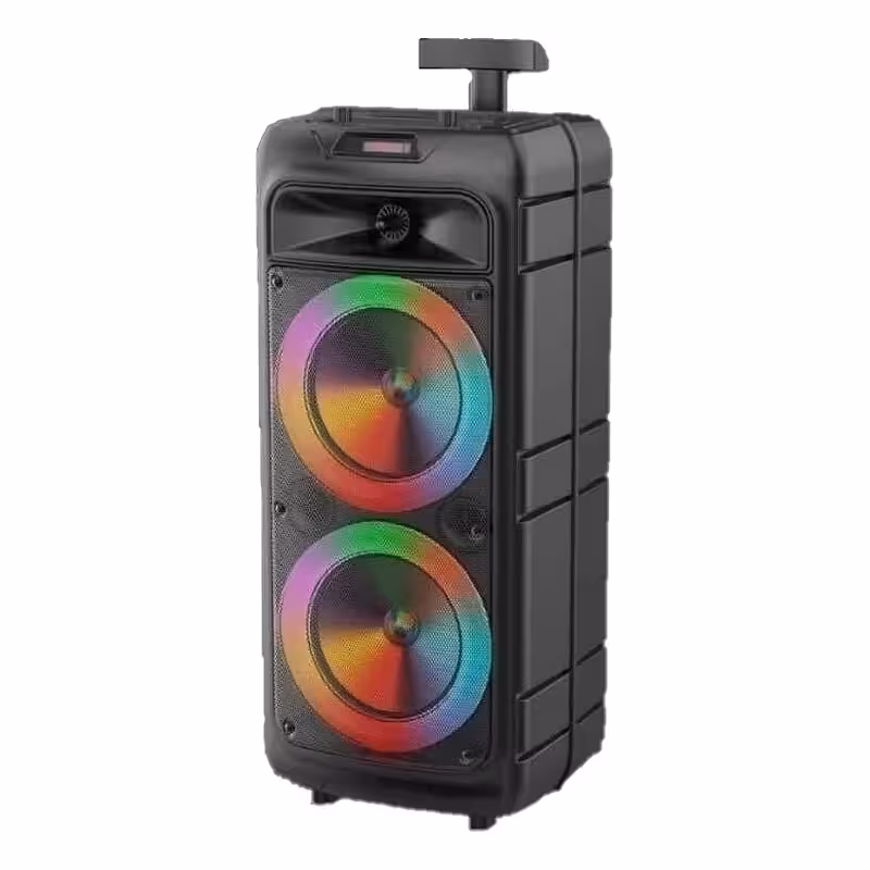 اسپیکر بلوتوثی قابل حمل مدل ZQS-8210، مدت زمان پخش 5 ساعت، نسخه بلوتوث 5، منبع انرژی باتری، مدت زمان شارژ شدن 1 ساعت، همراه با میکروفون، ریموت کنترل، درگاه ارتباطی شامل جک 2.5 میلی‌متری صدا، microUSB، شیار MicroSD و USB