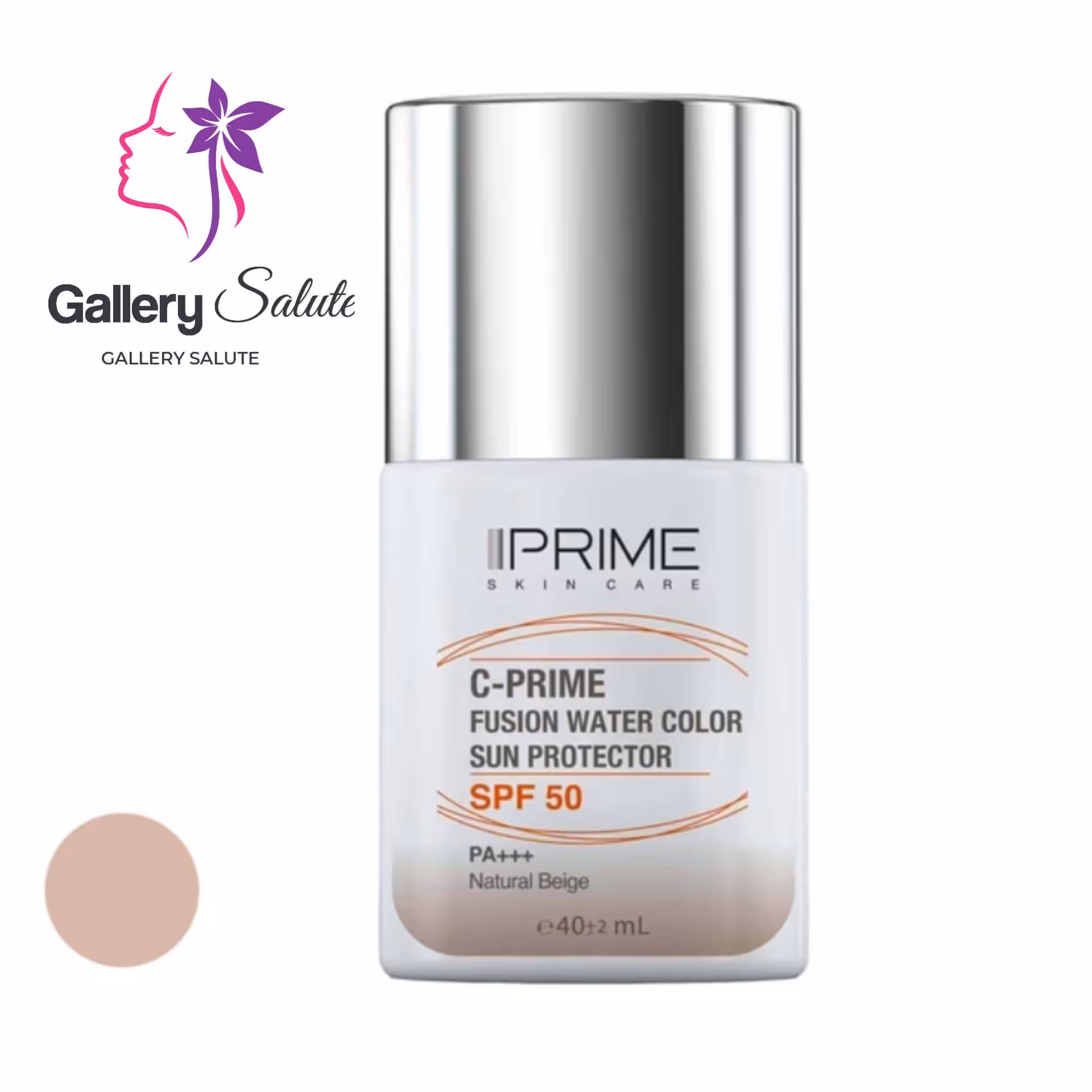 ضد آفتاب رنگی پرایم فلوید فیوژن واتر رنگ بژ طبیعی حجم 40 میل C-Prime Fusion Water Color Sun Protector