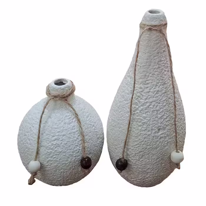 گلدان دکوری مدل خمره ای مجموعه 2 عددی