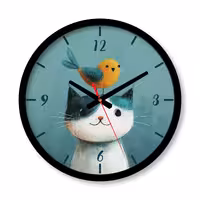 ساعت دیواری بزرگ راویتا طرح نقاشی گربه کد 3620
