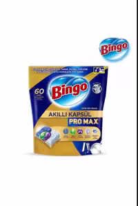 قرص  شوینده ماشین ظرفشویی بینگو 60 عددی مدل پرو مکس bingo smart capsule pro max
