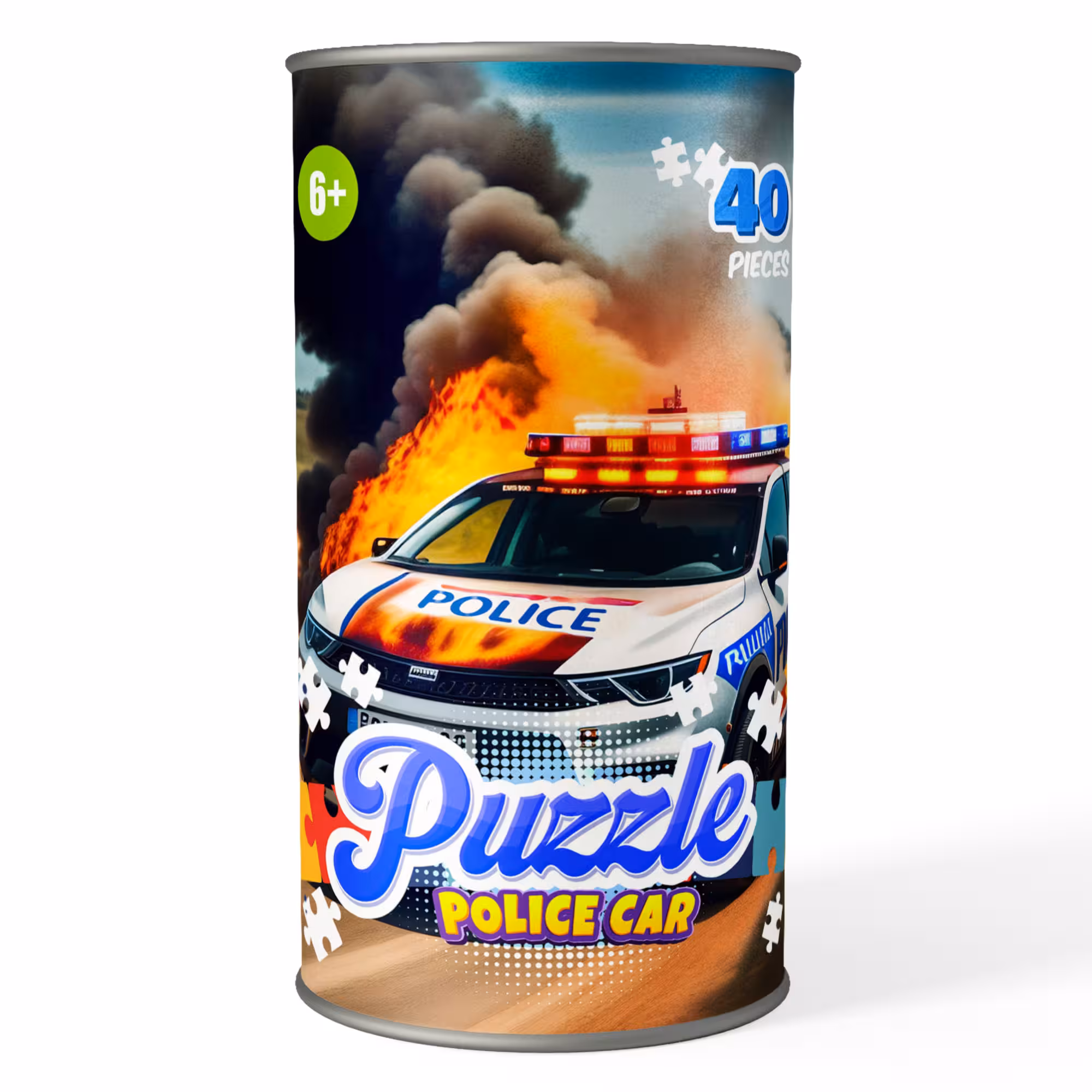 پازل 40 تکه کارتون ماشین پلیس