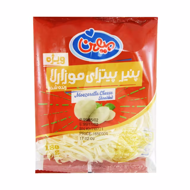 پنیر پیتزا موزارلا رنده شده میهن 180 گرمی