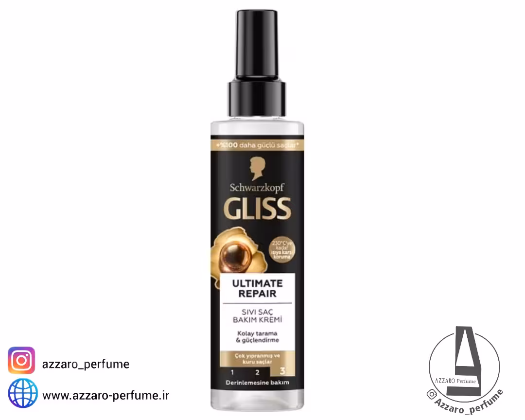 اسپری دوفاز مو Gliss گلیس مشکی حجم 200 میل