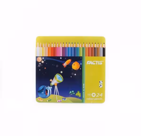مداد رنگی فکتیس 24 رنگ factis فلزی کد stcp1006