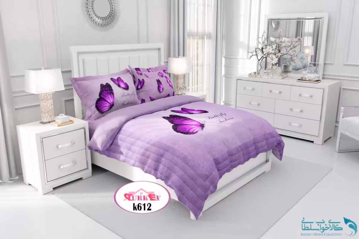 روتختی طرح پروانه عاشق دونفره برند Turkev کد K612