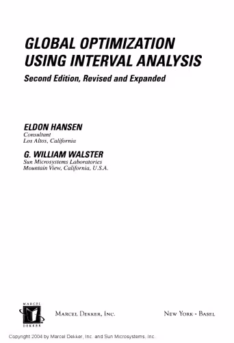 خرید و دانلود نسخه کامل کتاب Global Optimization Using Interval Analysis: Revised And Expanded
