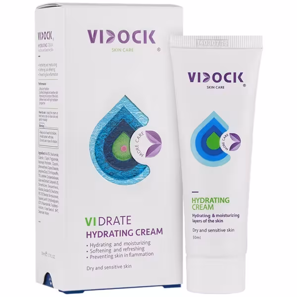 کرم آبرسان پوست خشک و حساس ویدوک 50 میلی لیتر | Vidock Vidrate Hydrating Cream for dry and sensetive skin 50 ml
